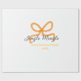 Papel De Presente Orange bow jingle Mingle retro boho family namdate