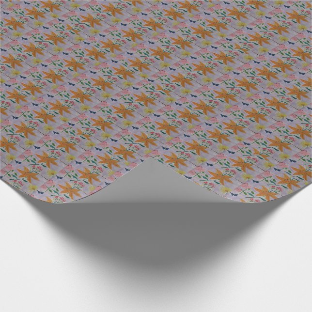 Papel De Presente Orange Lily (Ponta)