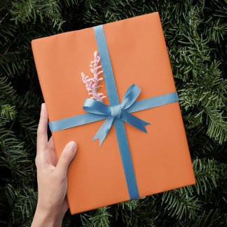 Papel De Presente Orange wrapping paper, birthday gift wrapping