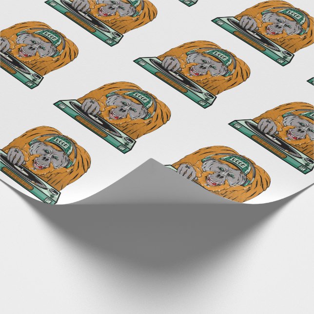 Papel De Presente Orangutan Turntable (Ponta)