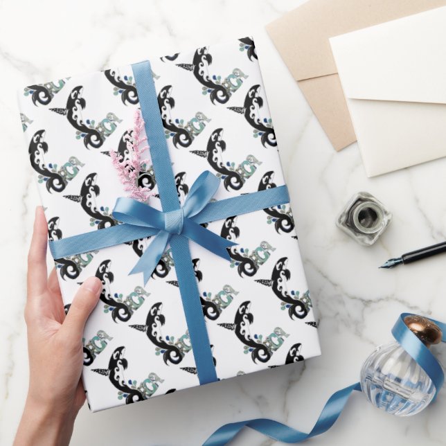 Papel De Presente Orca Freedom Art Viagem Wraping Paper (Presentear)
