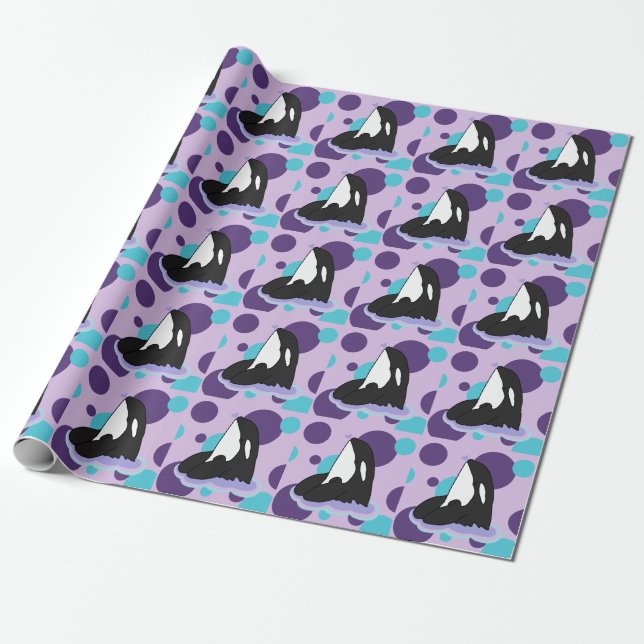 Papel De Presente Orca Killer Whale (Desenrolado)