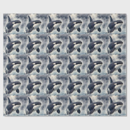 Papel De Presente Orca Ondas tempestuosas