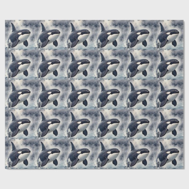 Papel De Presente Orca Ondas tempestuosas (Aberto)