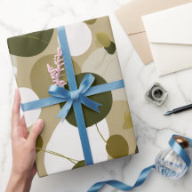 Organic Nature Green Olive Beige Abstract Pattern