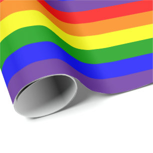 Papel De Presente Orgulho Arco-íris Horizontal Lésbica Gay LGBT