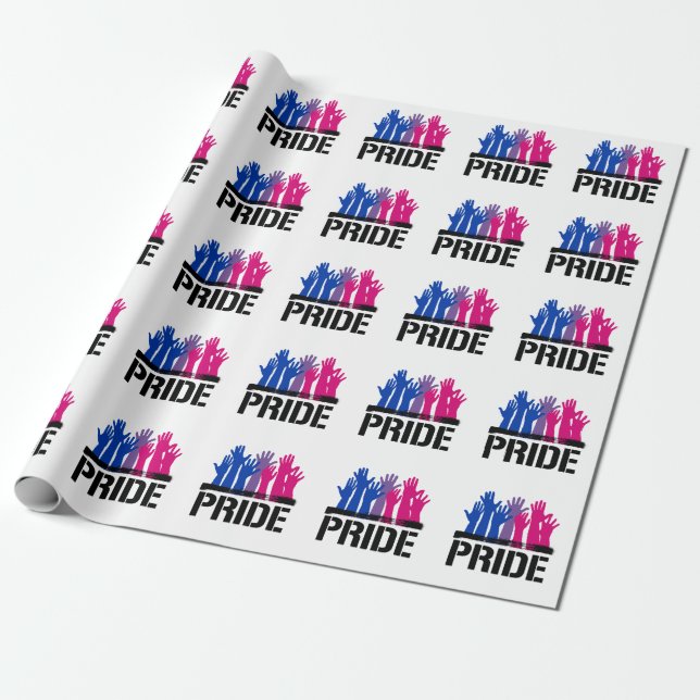 Papel De Presente Orgulho Bissexual Juntos (Desenrolado)