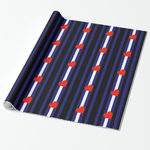 PAPEL DE PRESENTE ORGULHO DE COURO LISTRADO CORAÇÃO VERTICAL - 2014
