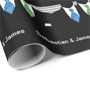 Papel De Presente Orgulho gay Em Casamento De Gravatas