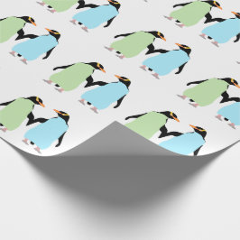 Papel De Presente Orgulho gay Pinguins Segurando Mãos