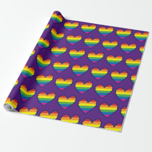 Papel De Presente Orgulho gay Rainbow Flag Love