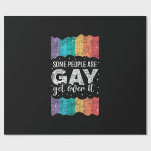 Papel De Presente Orgulho LGBT Vintage Arco-íris Algumas Pessoas São