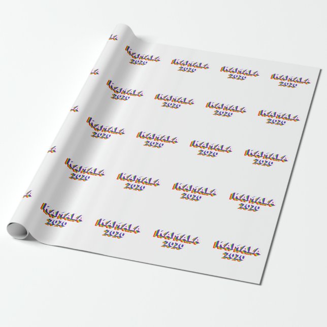 Papel De Presente Orgulho Retroativo de Kamala 2020 (Desenrolado)