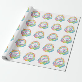 Papel De Presente Orgulhoso de Quem Sou Arte de Arco-Íris Autoamor P