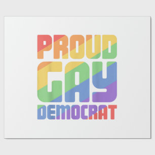 Papel De Presente Orgulhoso Democrata Gay Engraçado LGBT