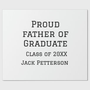 Papel De Presente Orgulhoso pai da classe de formandos de 20XX adici