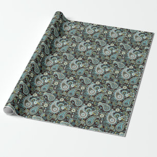 Papel De Presente Oriental Paisley Vintage - Padrão sem costura