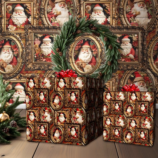 Papel De Presente Ornamentado 3D Pai Natal (Criador carregado)