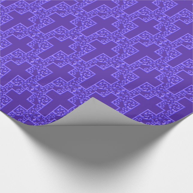Papel De Presente Ornamentado Cross-9-Purple (Ponta)