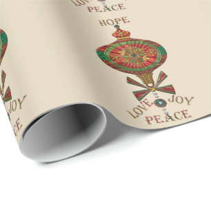 Papel De Presente Ornamento do feriado