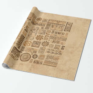 Papel De Presente Ornamento feito à mão étnico
