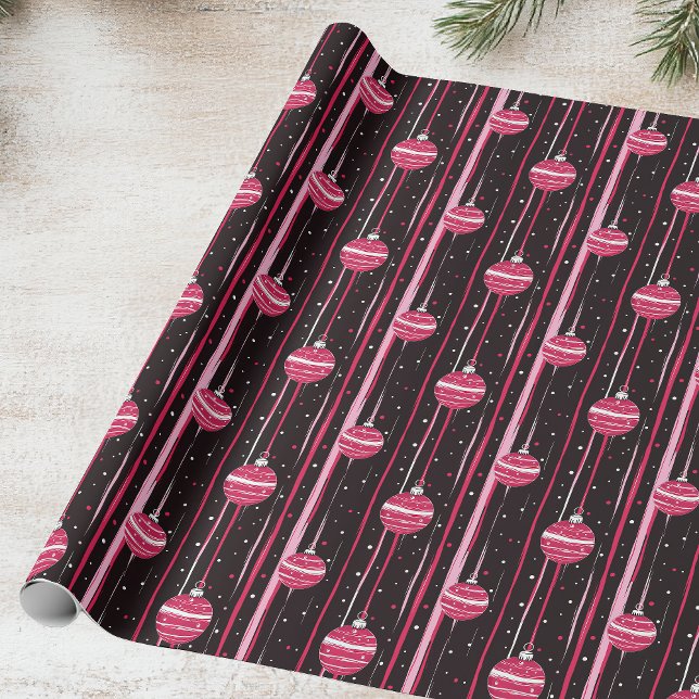 Papel De Presente Ornamento Rosa Pensado (Criador carregado)