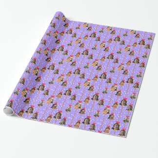 Papel De Presente Ornamentos de Natal 6 Foto L-Purple 2