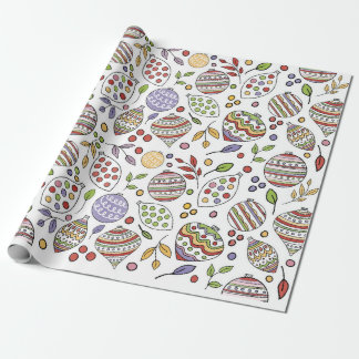 Papel De Presente Ornamentos Festivos