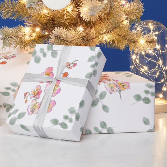 Papel De Presente Orquídea  (Feriados)
