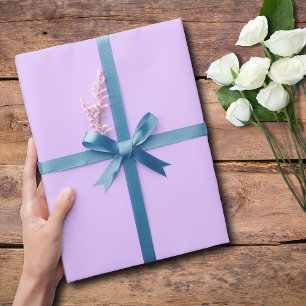 Papel De Presente Orquídea Pastel Cor Sólida Clássico Elegante