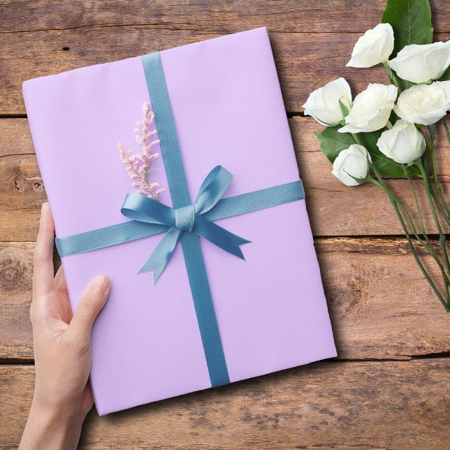Papel De Presente Orquídea Pastel Cor Sólida | Clássico Elegante (Criador carregado)