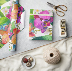 Papel De Presente Orquídea tropical