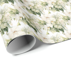 Papel De Presente Orquídeas brancas