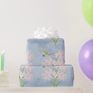 Papel De Presente Orquídeas Florais Rosa Pastel