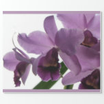 Papel De Presente Orquídeas roxas elegantes de Cattleya<br><div class="desc">As orquídeas da papá na flor outra vez. Papel de papel de embrulho roxo das orquídeas de Cattleya. O formulário e a complexidade bonitos da flor e de seus perfumes de fascínio ganharam os corações de muitos. Fotografia original por riverme*©2009.</div>