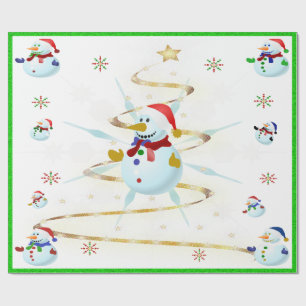 Papel De Presente Os bonecos de neve do Natal -