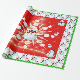 Papel De Presente Os bonecos de neve do Natal -