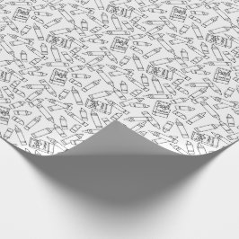 Papel De Presente Os Camarões-brancos colorem seu próprio padrão bra