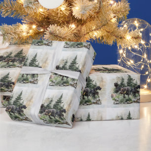 Papel De Presente Os Ponteiros Wirehaired Alemães, Arte