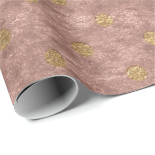 Papel De Presente Os pontos dourados minúsculos da polca de veludo