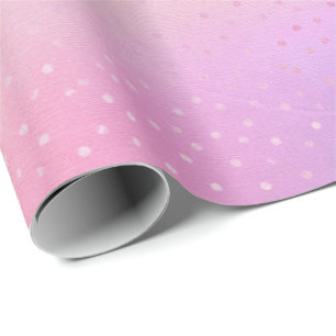 Papel De Presente Os pontos roxos cor-de-rosa Pastel azuis de Ombre