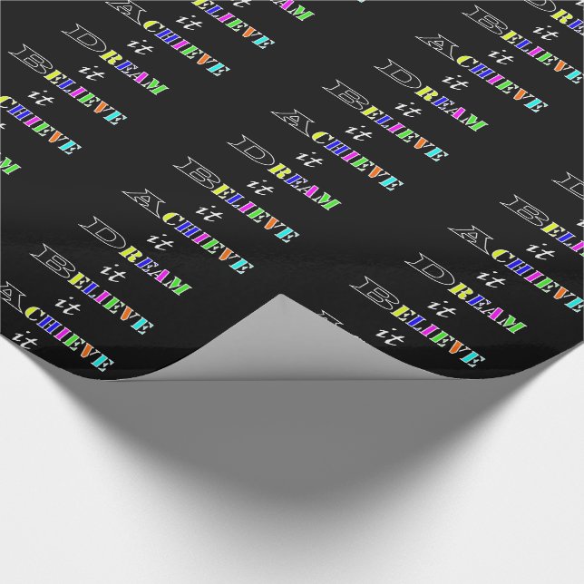 Papel De Presente Os sonhos inspiradores da realização e acreditam (Ponta)