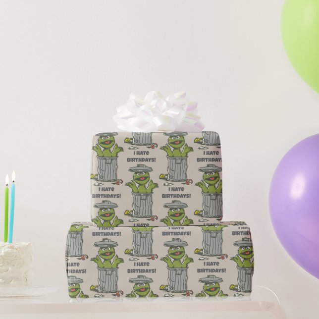 Papel De Presente Oscar the Grouch Vintage (Presentes para festas)