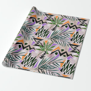 Papel De Presente Ótima ilustração tropical havaiana,