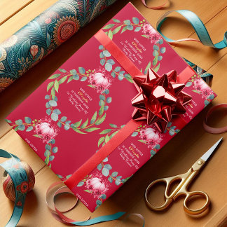 Papel De Presente Our Little Pumpkin 1st Birthday Green Wreath Pink