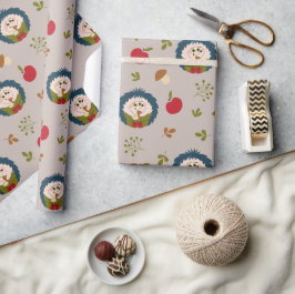 Papel De Presente ouriço fofo