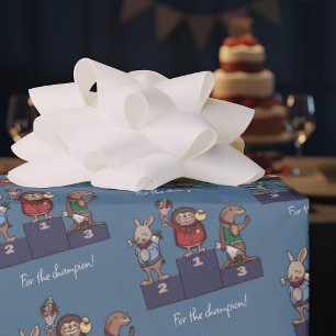 Papel De Presente Ouriço Para o Campeão! Parabéns Presente Arte