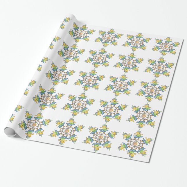 Papel De Presente Ouriços da dança (Desenrolado)