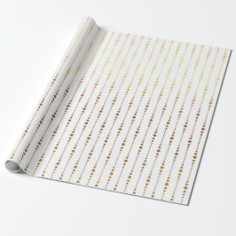 Papel De Presente Ouro Branco Delicar Pequenas Gotas Bolinhas