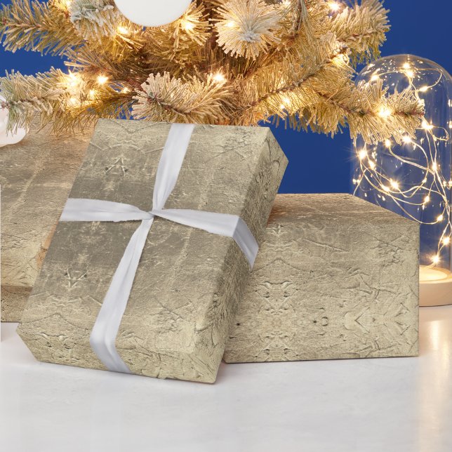 Papel De Presente Ouro de padrão abstrato (Feriados)